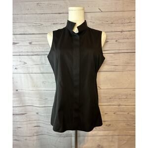 Talbots Sleeveless Black Mock Neck Top Size 6 Wrinkle-Resistant NWT